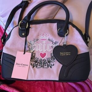 Juicy Couture Black and Pink Satchel